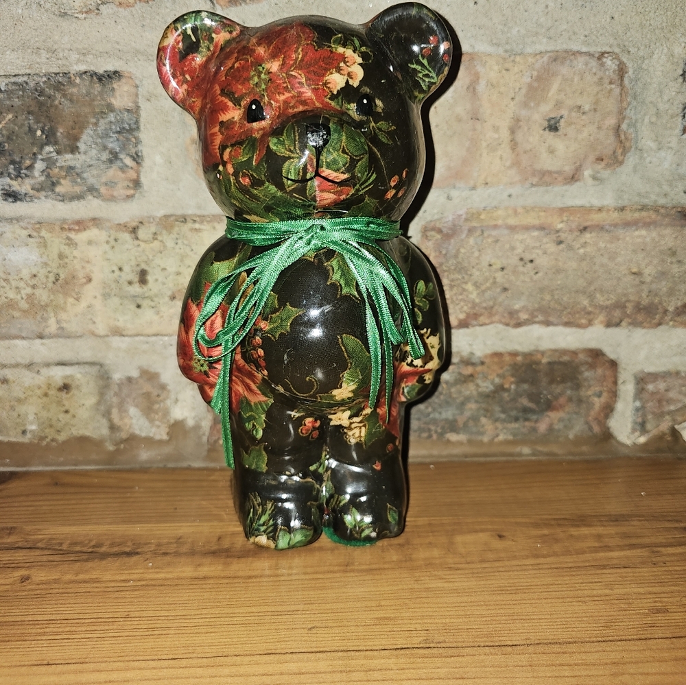 Holiday Teddy Bear Porcelain Figurine